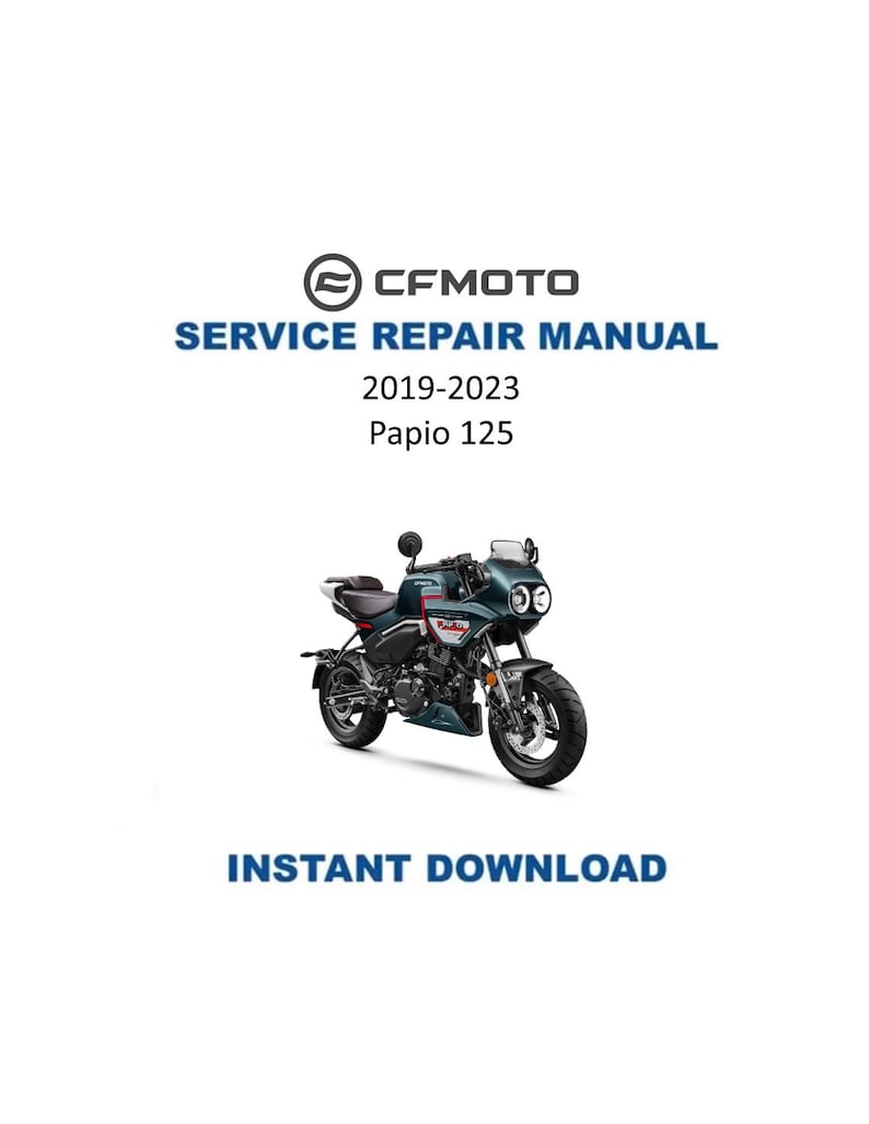 CFMOTO PAPIO 125 Service Repair Manual PDF service repair manual cover