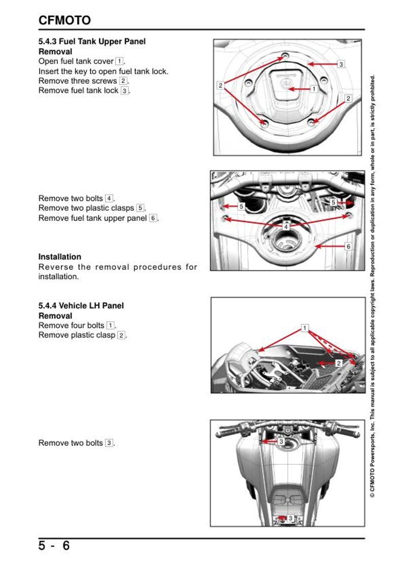 CFMOTO IBEX 450 Service Repair Manual service manual preview page 4