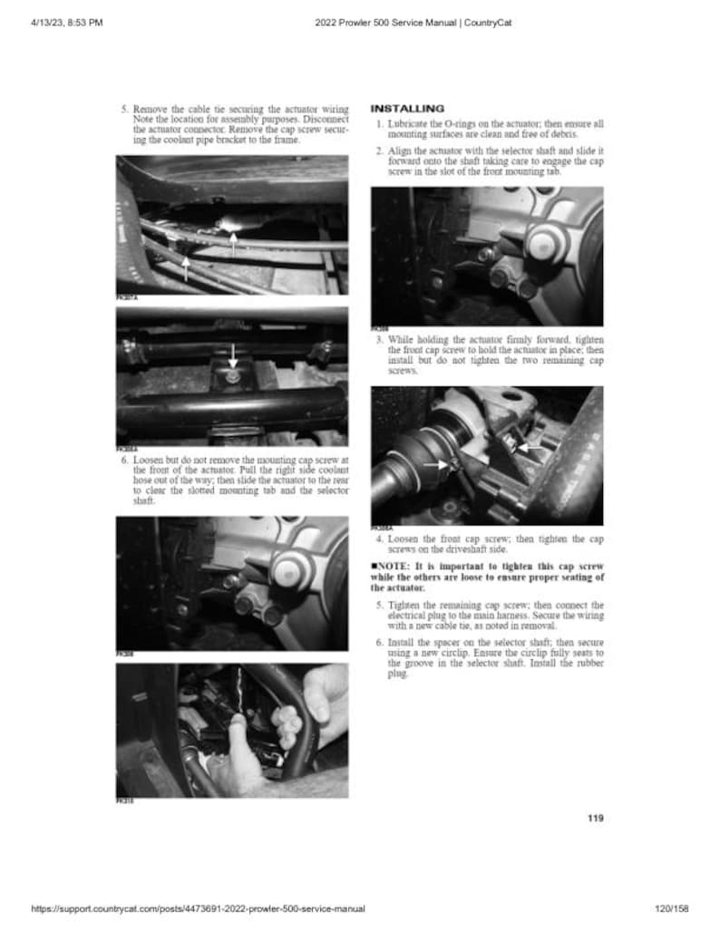 2022-2025 Arctic Cat Prowler 500 Service Manual service manual preview page 8