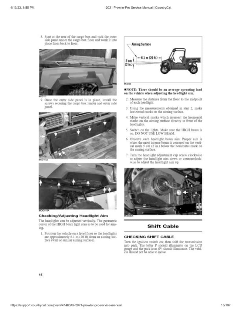 2021 Arctic Cat Prowler Pro Service Manual service manual preview page 4