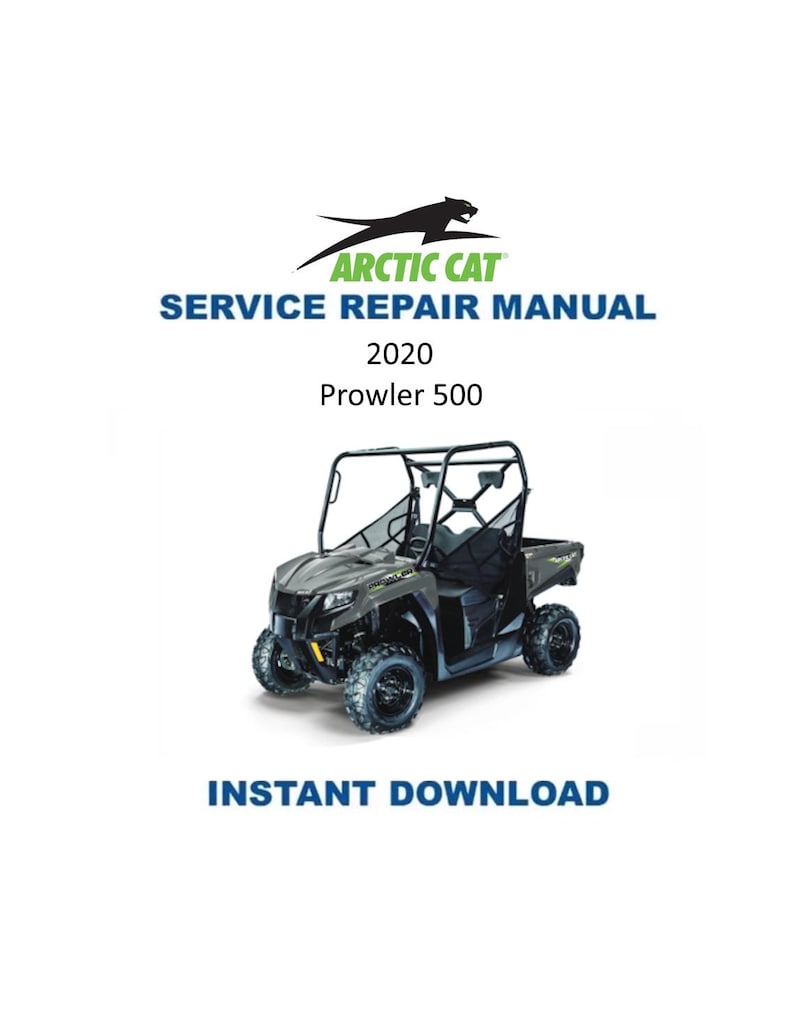 2020 Arctic Cat Prowler 500 Service Manual PDF service repair manual cover