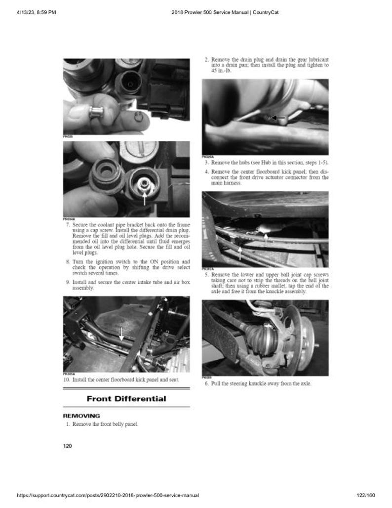 2018 Textron (Arctic Cat) Prowler 500 Service Manual service manual preview page 8