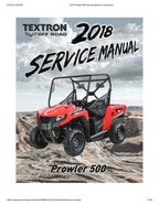 2018 Textron (Arctic Cat) Prowler 500 Service Manual service manual preview page 2