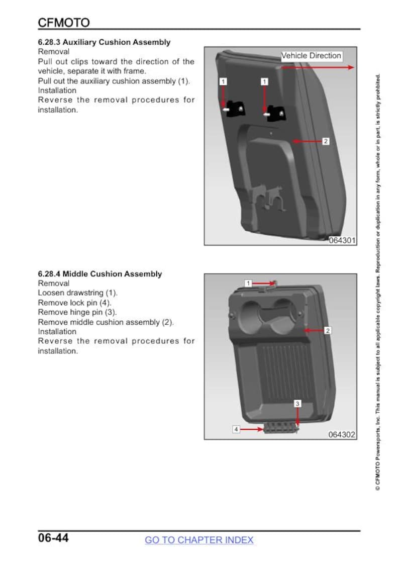 CFMOTO UFORCE U10 1000 Service Manual service manual preview page 8