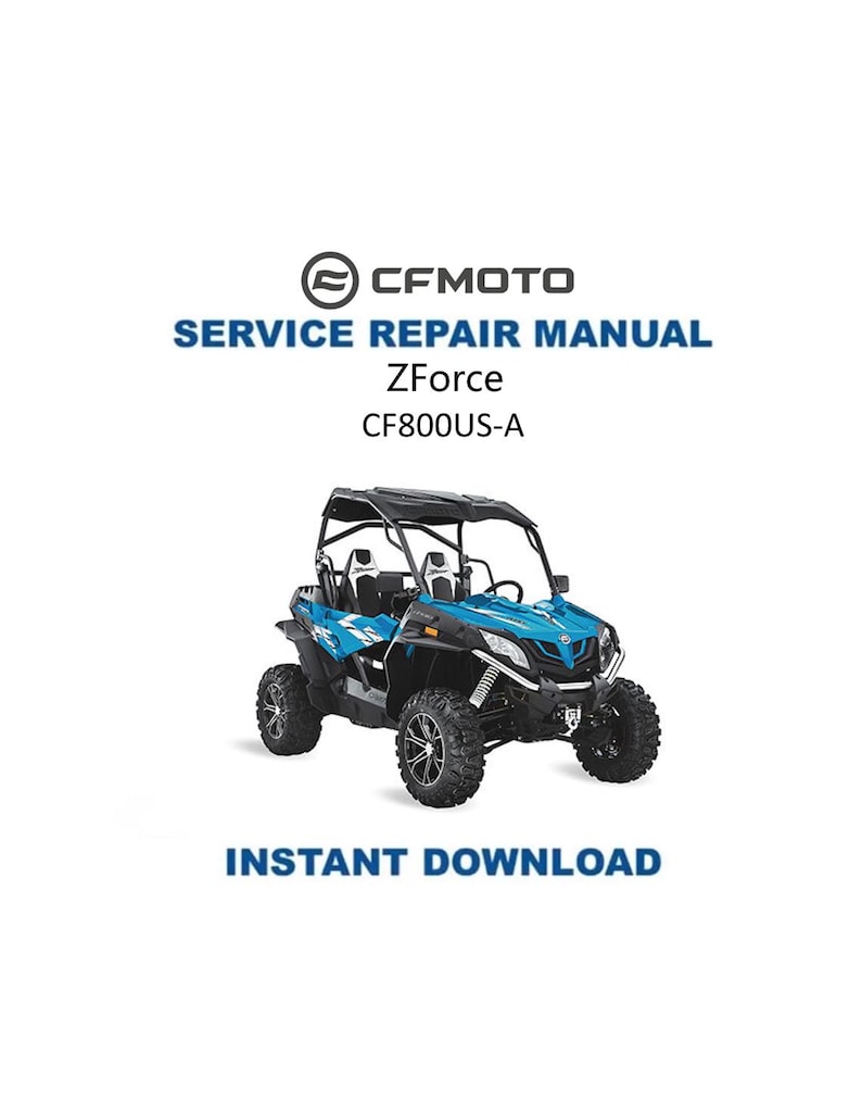 CFMOTO ZFORCE 800 Service Manual PDF service repair manual cover