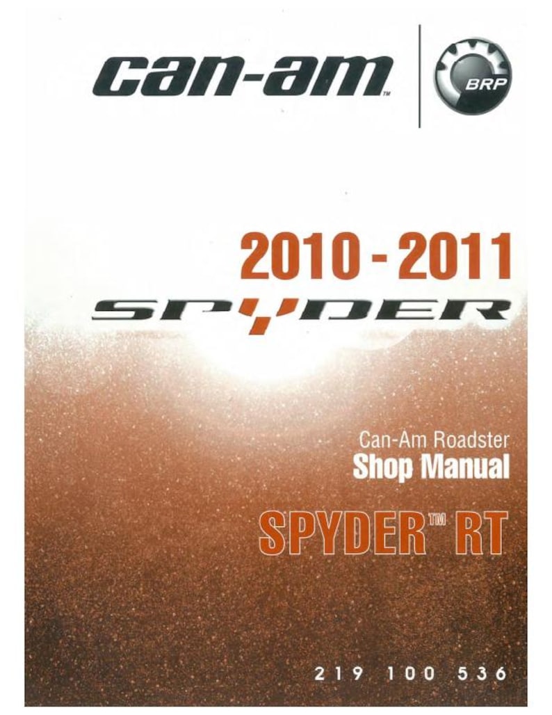 Can Am Spyder RT RTS Service Manual service manual preview page 2