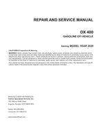 Tracker Offroad OX400 Service Manual service manual preview page 3