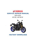 Yamaha MT09 FZ09 Service Manual PDF service repair manual cover