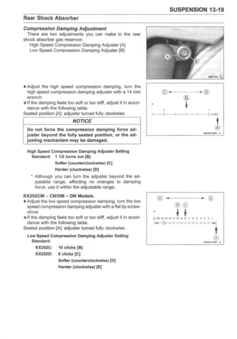 Kawasaki KX 250 Service Manual service manual preview page 9