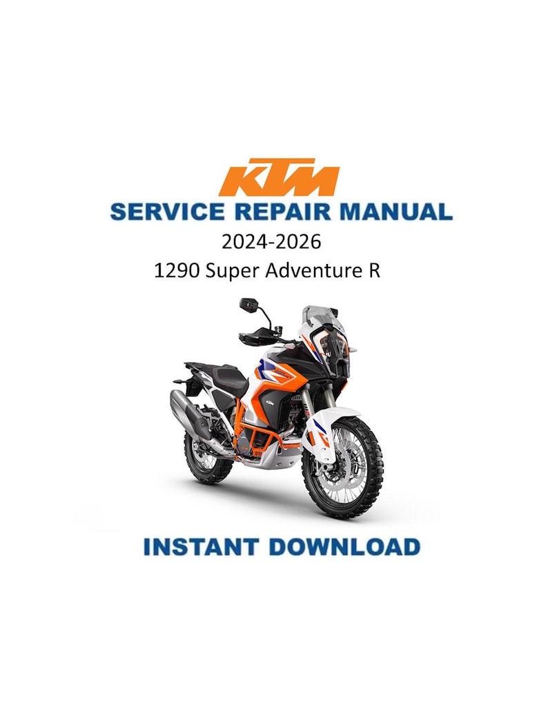 KTM 1290 Super Adventure R Service Manual PDF service repair manual cover