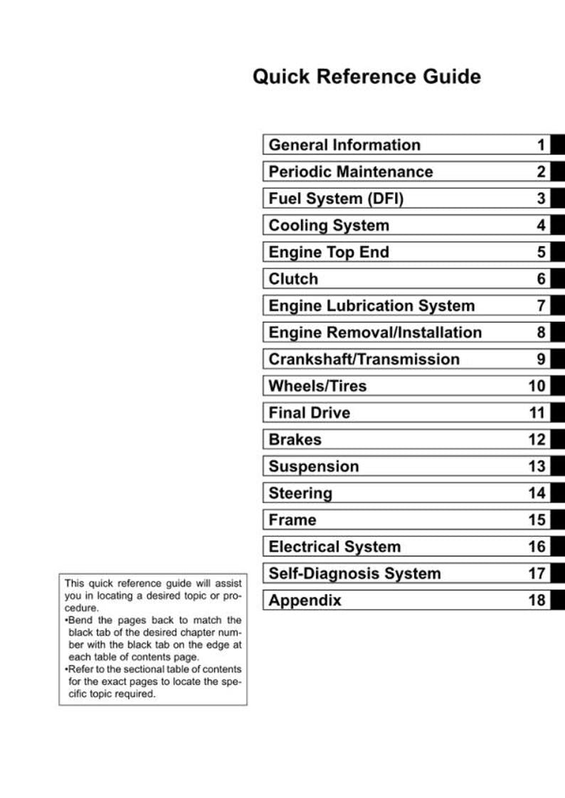 Kawasaki Ninja ZX-6R Service Manual service manual preview page 3