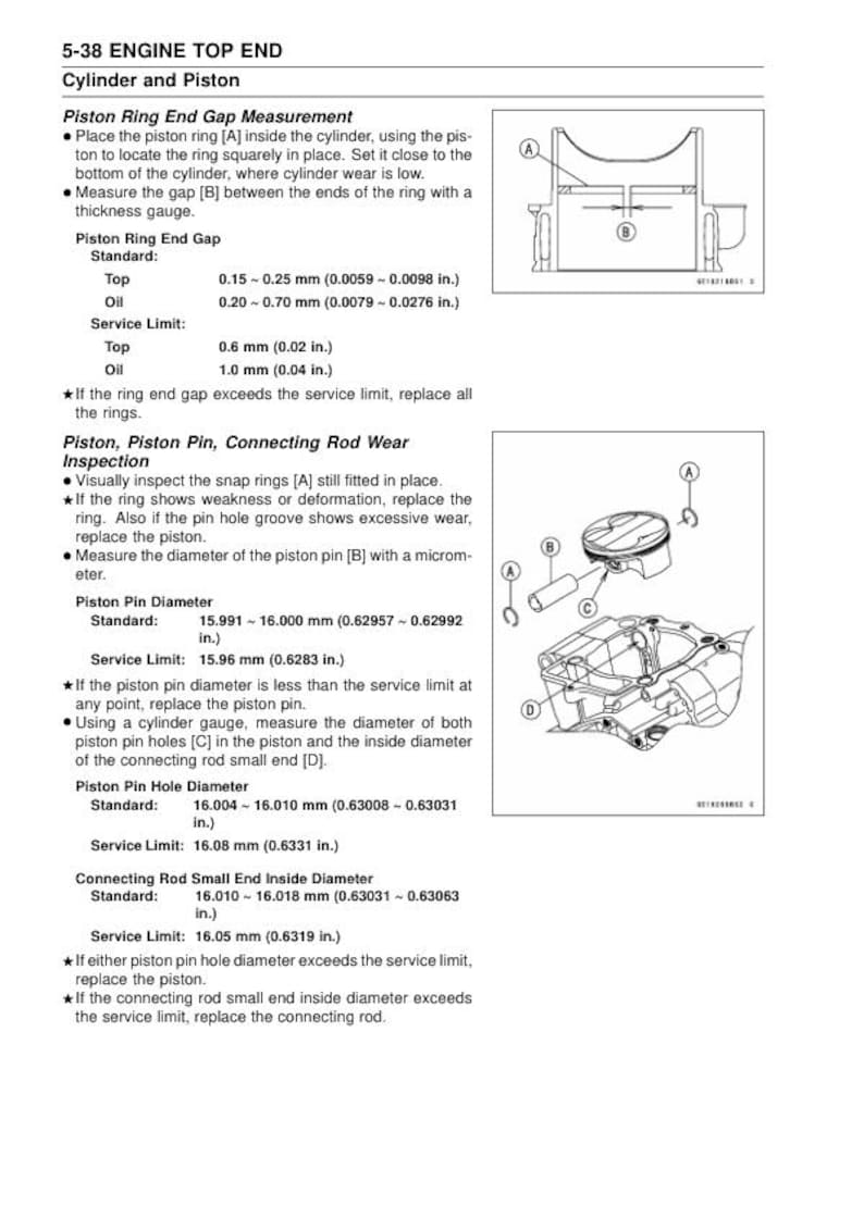 Kawasaki KX 250 Service Manual service manual preview page 8