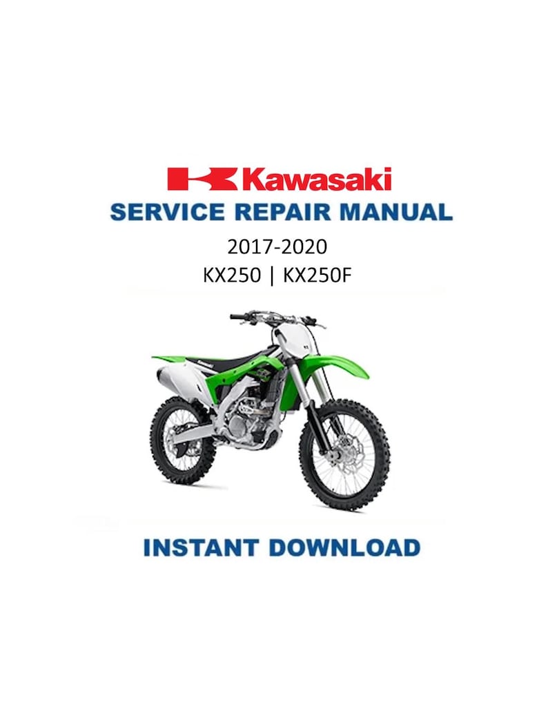 Kawasaki KX 250 Service Manual PDF service repair manual cover