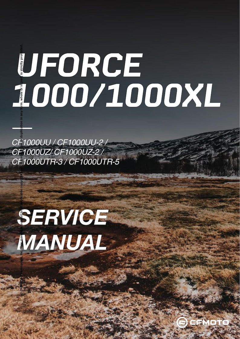 CFMOTO UFORCE U10 1000 Service Manual service manual preview page 2