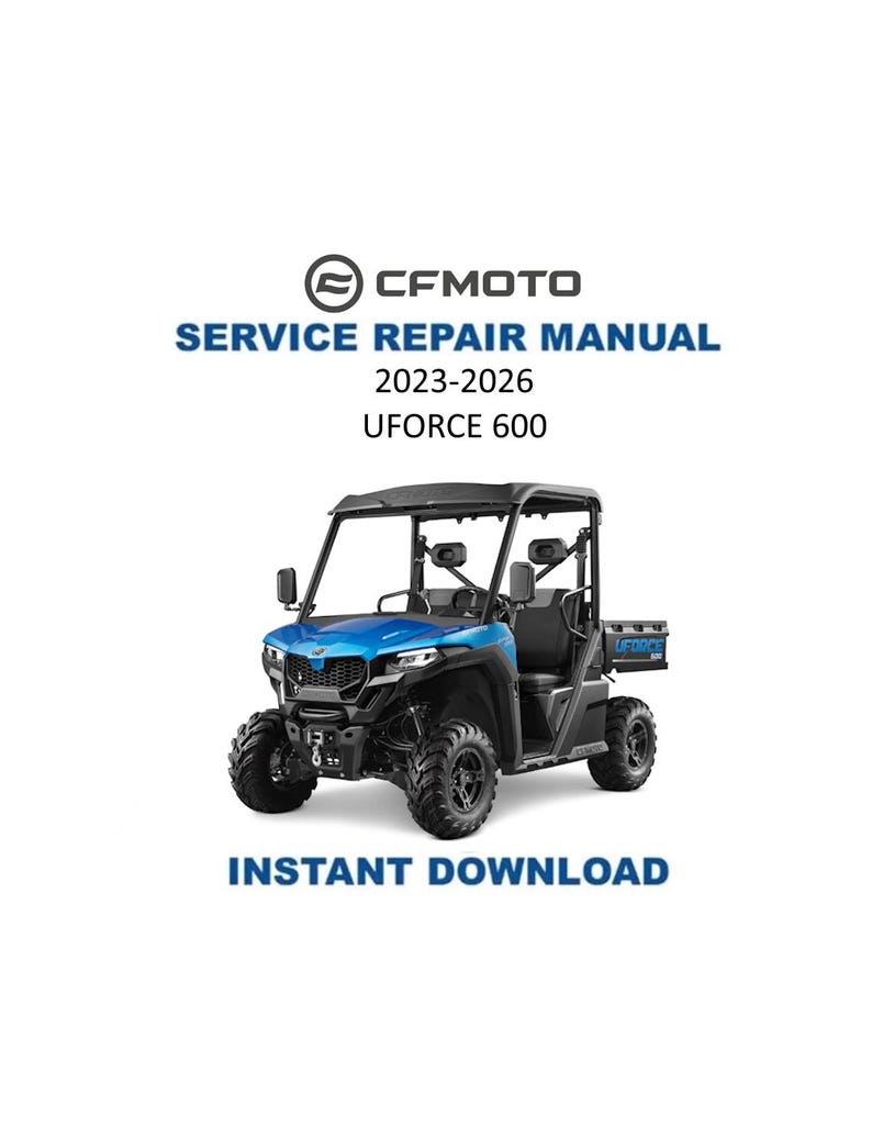 CFMOTO UFORCE 600 Service Manual PDF service repair manual cover