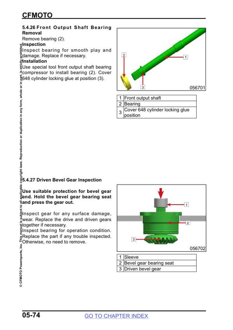 CFMOTO UFORCE U10 1000 Service Manual service manual preview page 5