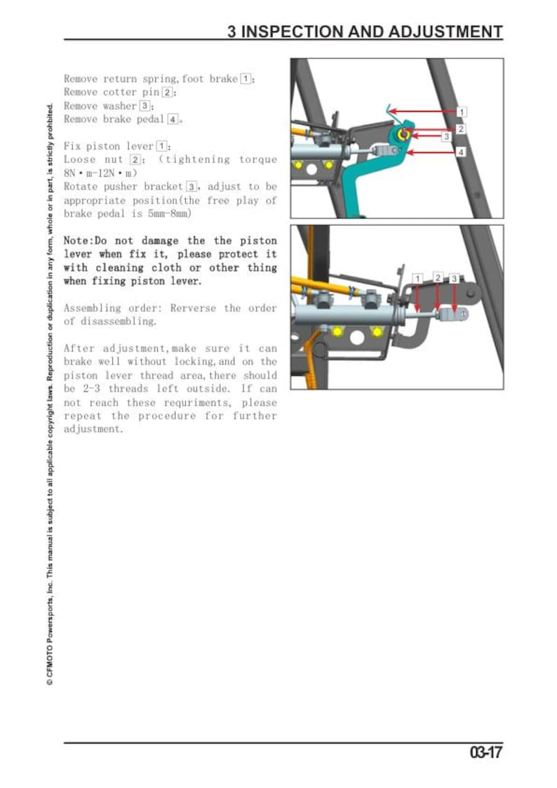 CFMOTO UFORCE 500 Service Manual service manual preview page 4