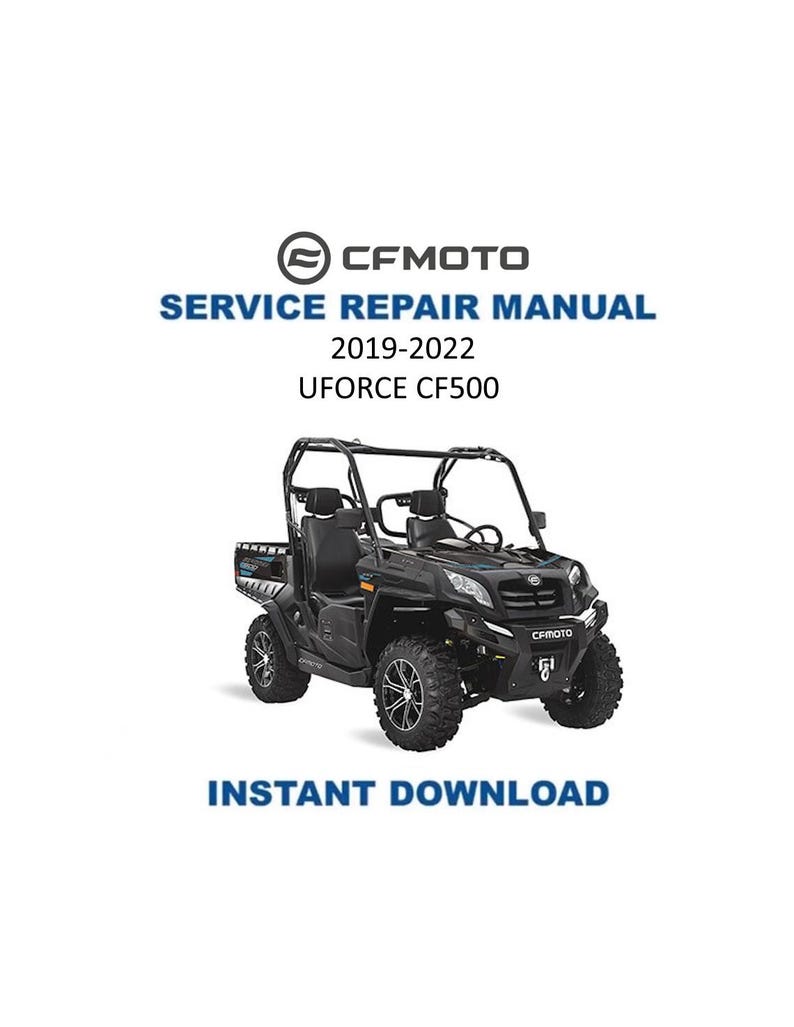 CFMOTO UFORCE 500 Service Manual PDF service repair manual cover