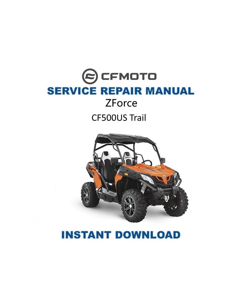 CFMOTO ZFORCE 500 Trail Service Manual PDF service repair manual cover