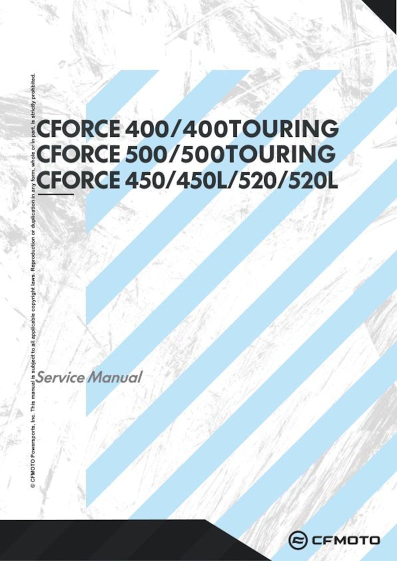 CFMOTO CFORCE 400 500 450 520 Service Repair Manual service manual preview page 2