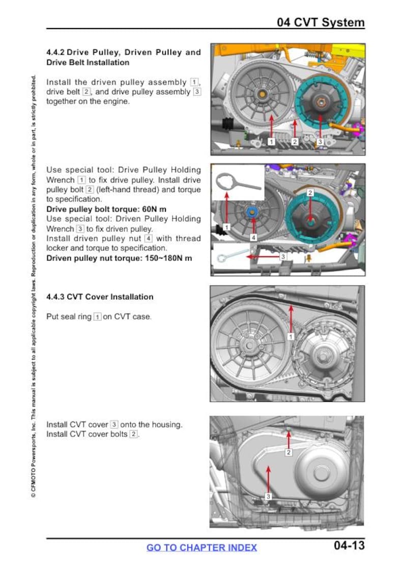 CFMOTO CFORCE 400 500 450 520 Service Repair Manual service manual preview page 4