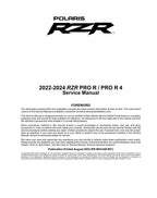 Polaris RZR Pro R Service Manual service manual preview page 2