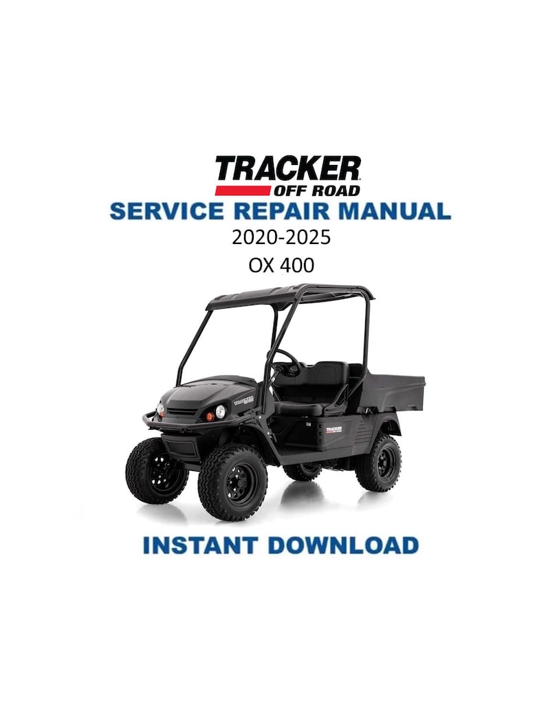 Tracker Offroad OX400 Service Manual PDF service repair manual cover