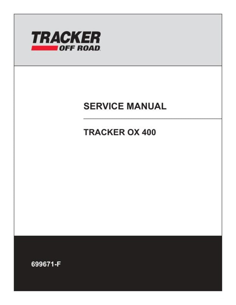 Tracker Offroad OX400 Service Manual service manual preview page 2