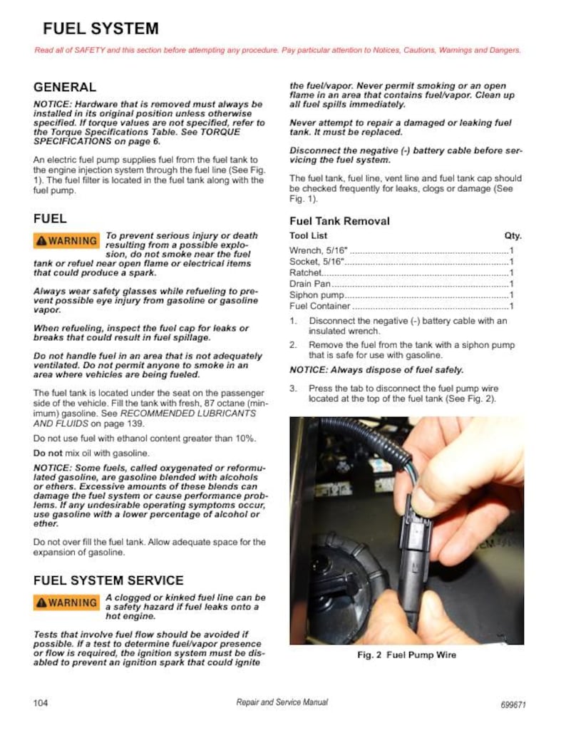 Tracker Offroad OX400 Service Manual service manual preview page 7