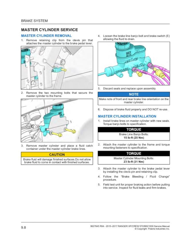 Polaris Ranger XP & Crew 570 900 1000 Service Manual service manual preview page 8