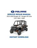 Polaris Ranger XP & Crew 570 900 1000 Service Manual PDF service repair manual cover