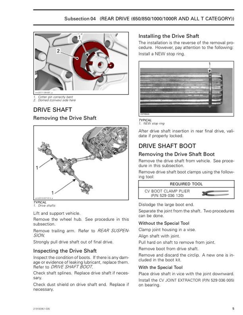 Can Am Outlander 650 850 1000R Service Manual service manual preview page 7