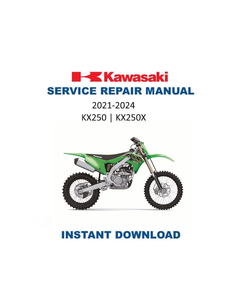 Kawasaki KX 250 Service Manual PDF service repair manual cover