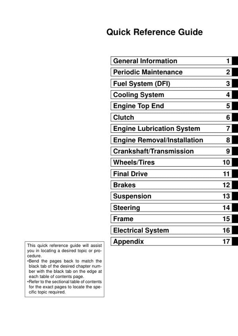 Kawasaki KX 250 Service Manual service manual preview page 3