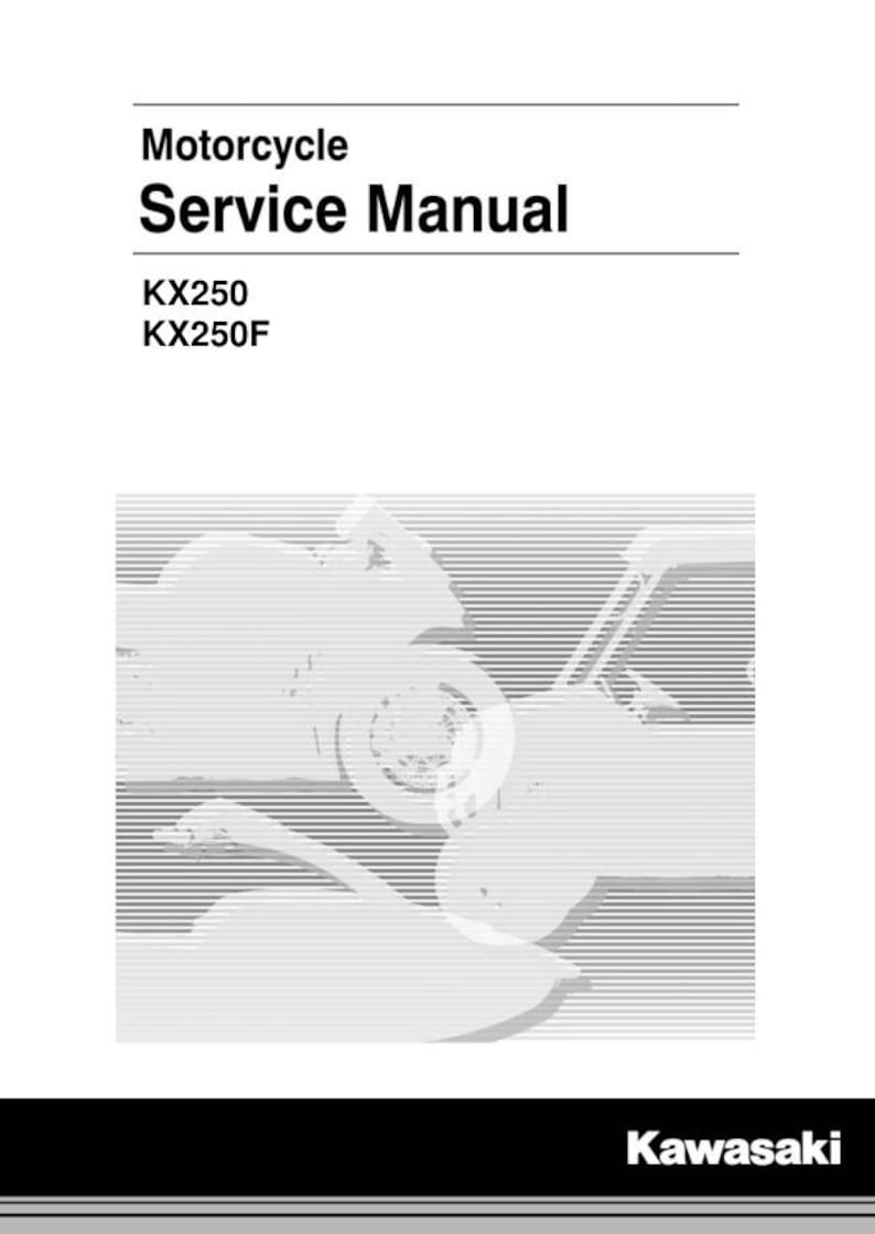 Kawasaki KX 250 Service Manual service manual preview page 2