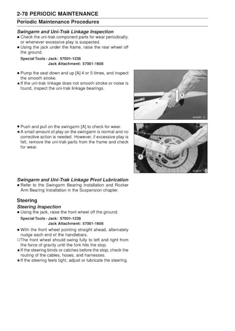 Kawasaki KX 250 Service Manual service manual preview page 5