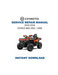 CFMOTO CFORCE 800 850 1000 Service Repair Manual PDF service repair manual cover