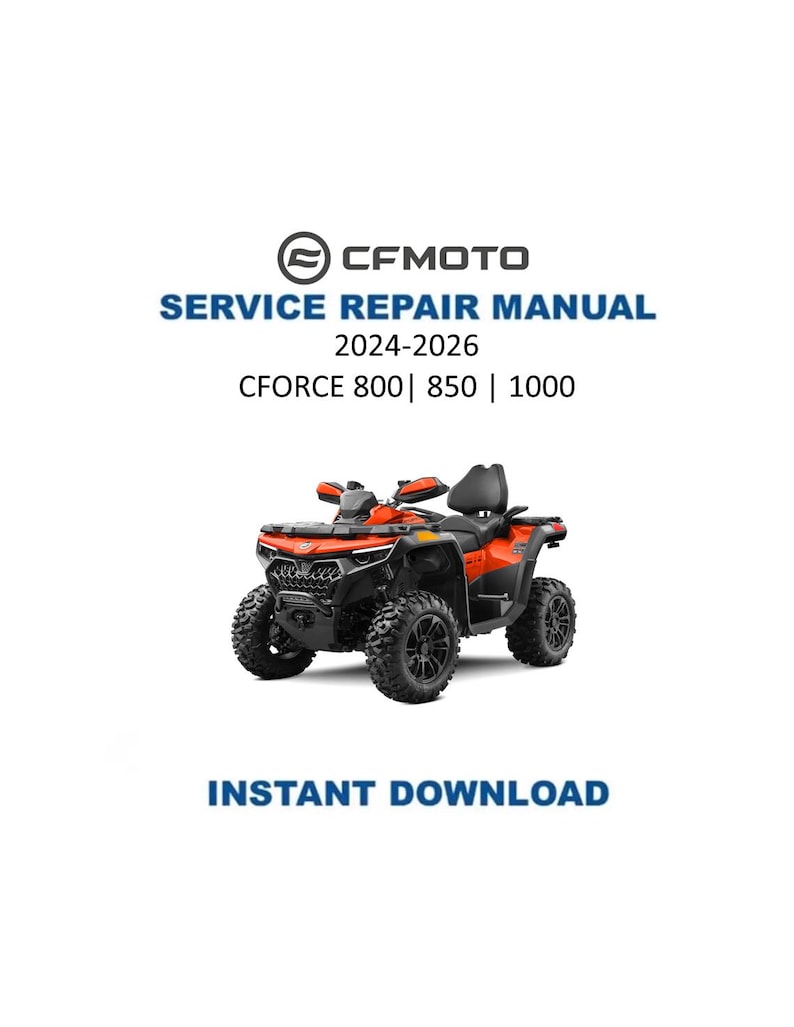 CFMOTO CFORCE 800 850 1000 Service Repair Manual PDF service repair manual cover