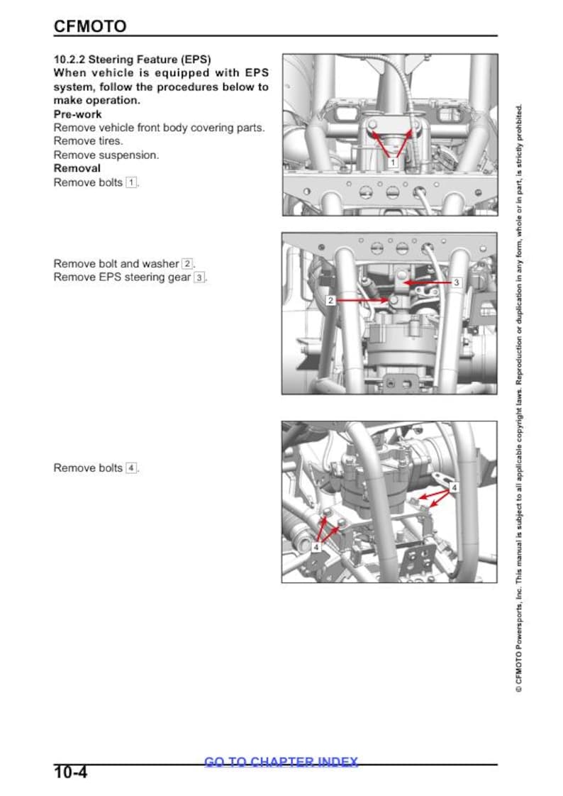 CFMOTO CFORCE 400 500 450 520 Service Repair Manual service manual preview page 10