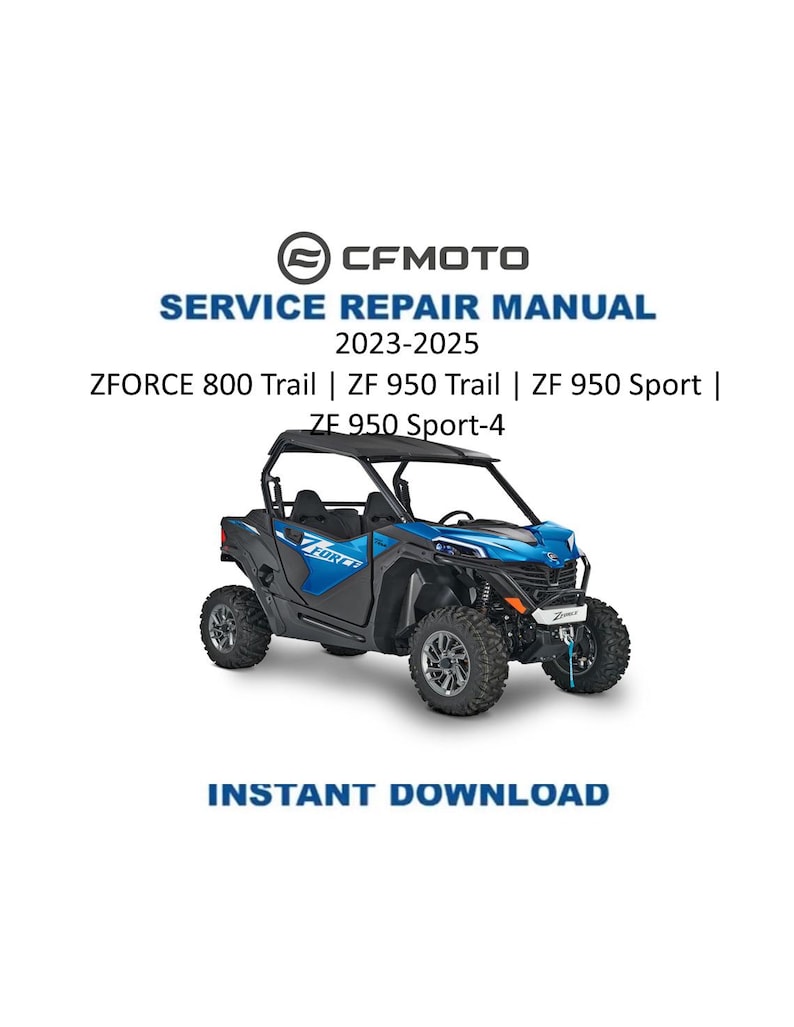 CFMOTO ZFORCE 800 Trail Service Repair Manual PDF service repair manual cover