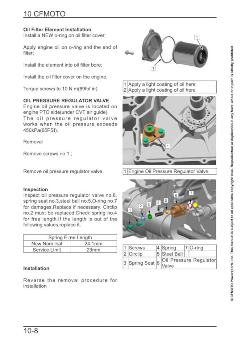 CFMOTO ZFORCE 800 Ex Service Repair Manual service manual preview page 8