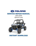 2016-2020 Polaris RZR XP Turbo Service Manual PDF service repair manual cover