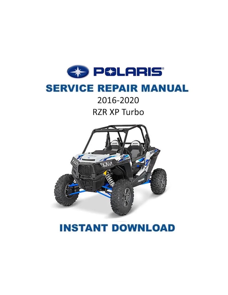 2016-2020 Polaris RZR XP Turbo Service Manual PDF service repair manual cover