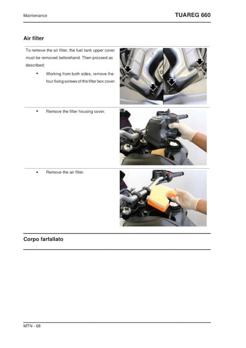 Aprilia Tuareg 660 Service Manual service manual preview page 5