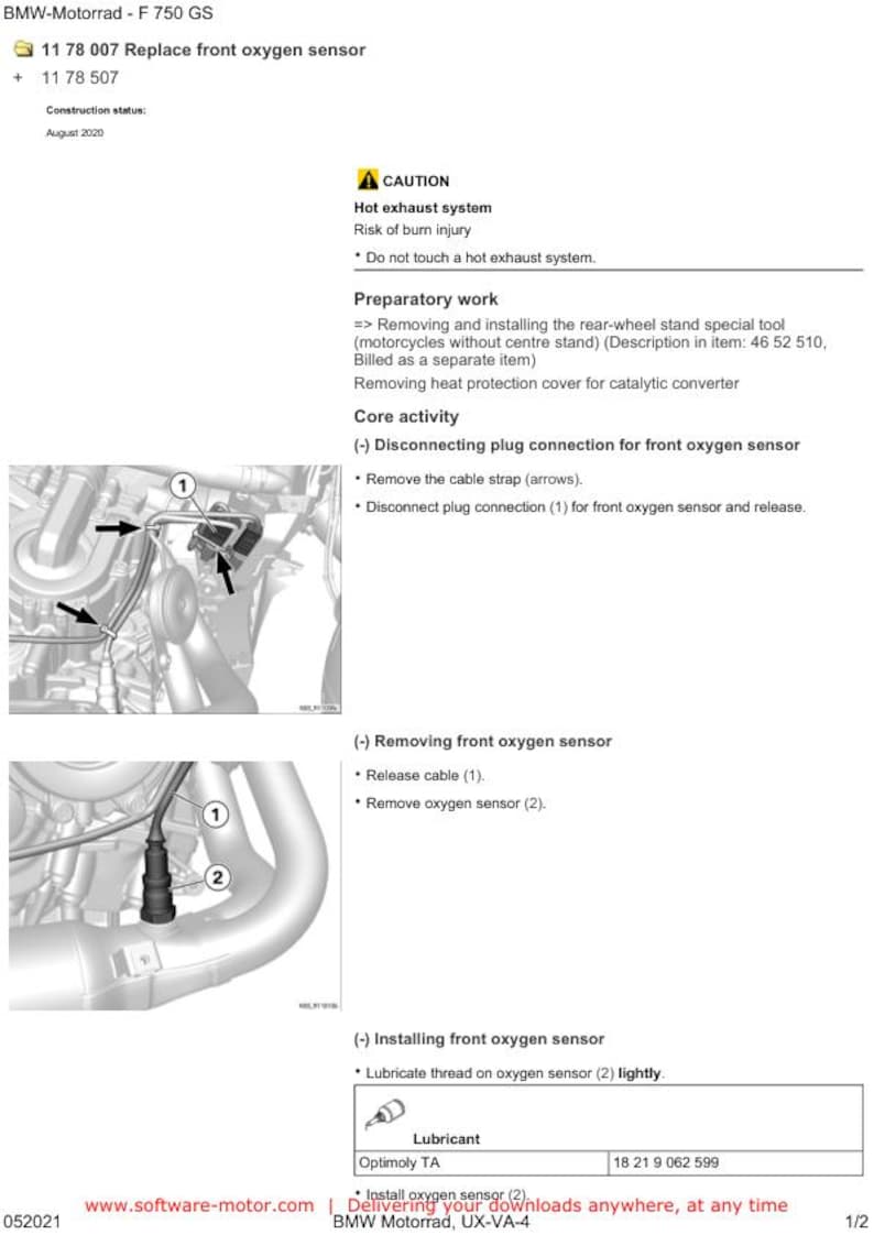 BMW F750 GS K80 Service Manual service manual preview page 4