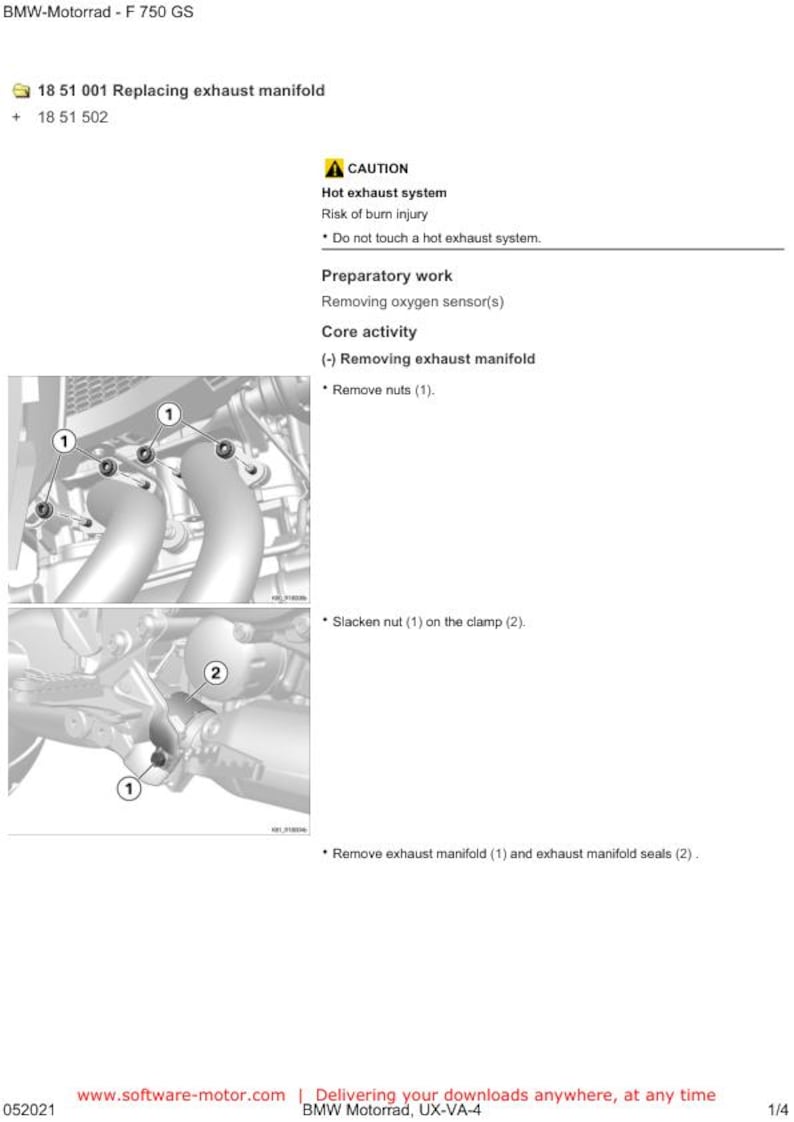 BMW F750 GS K80 Service Manual service manual preview page 6