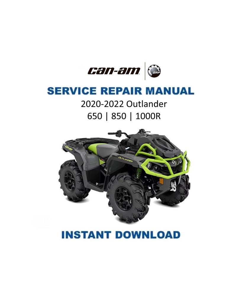 Can Am Outlander 650 850 1000R Service Manual PDF service repair manual cover