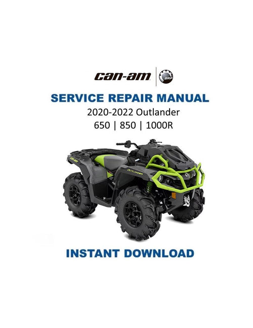 Can Am Outlander 650 850 1000R Service Manual PDF service repair manual cover