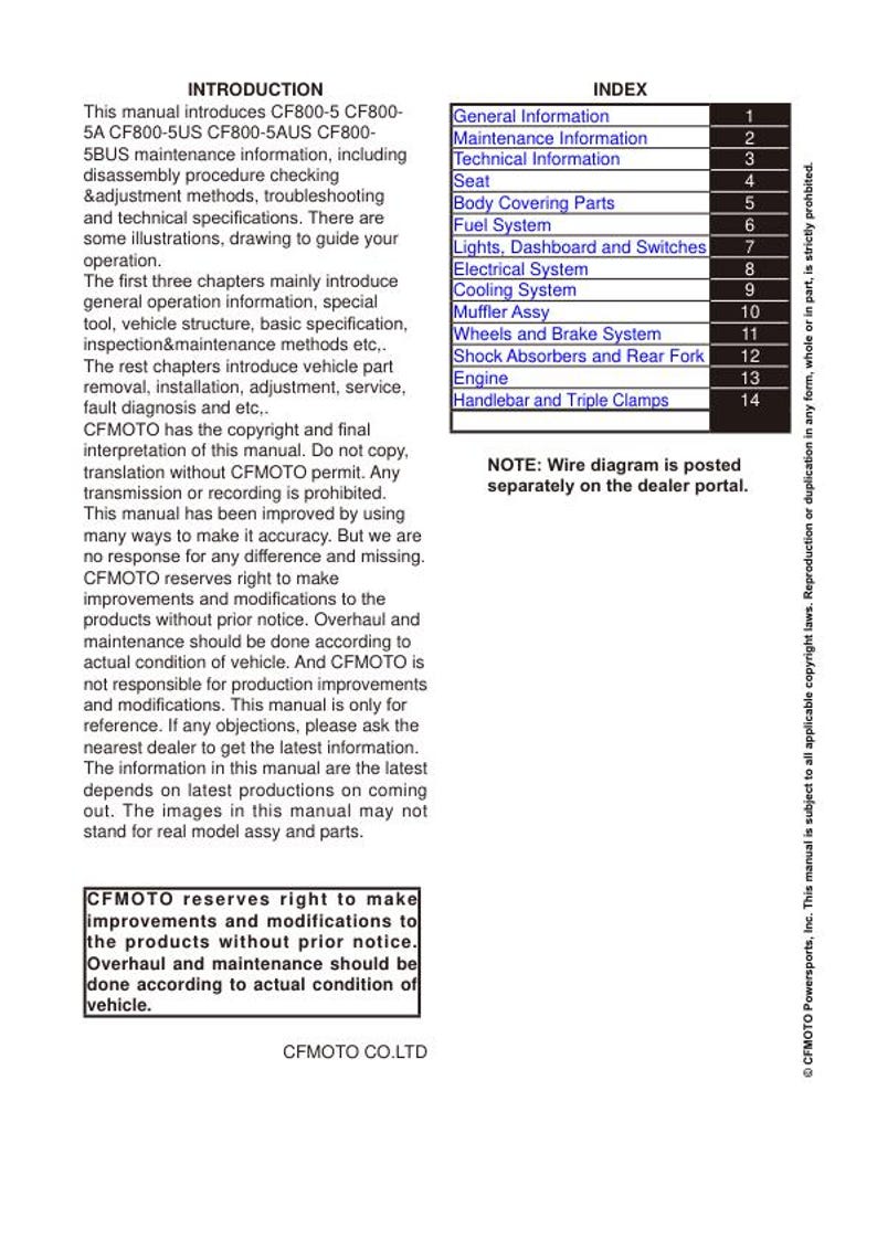 CFMOTO IBEX 800S service manual preview page 3