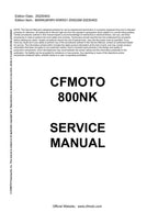 CFMOTO 800NK Service Manual service manual preview page 2